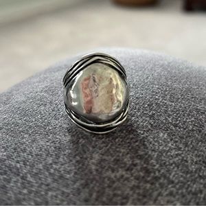 Or Paz Hammered Sterling Silver Ring - women’s size 7
